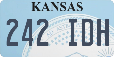 KS license plate 242IDH