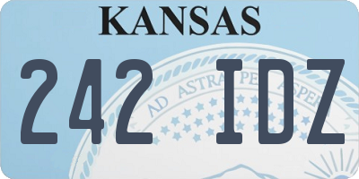 KS license plate 242IDZ