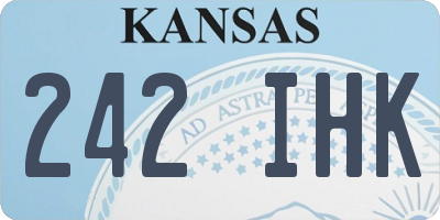 KS license plate 242IHK