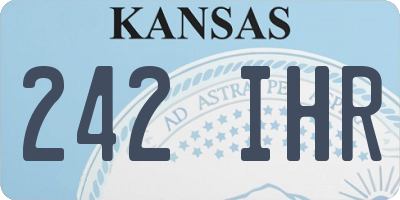 KS license plate 242IHR