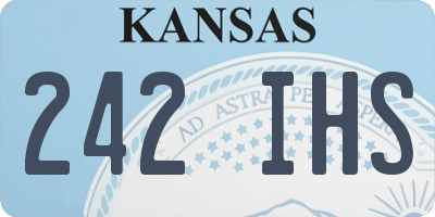 KS license plate 242IHS