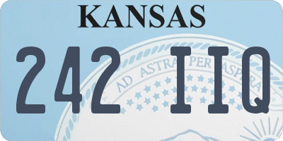KS license plate 242IIQ
