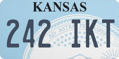 KS license plate 242IKT