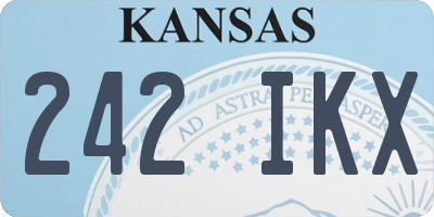 KS license plate 242IKX