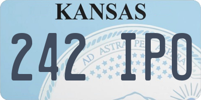 KS license plate 242IPO