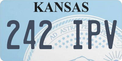 KS license plate 242IPV
