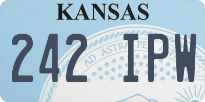KS license plate 242IPW
