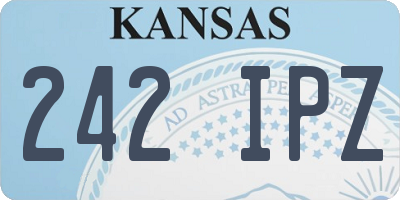 KS license plate 242IPZ