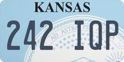 KS license plate 242IQP