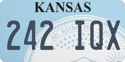 KS license plate 242IQX