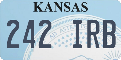 KS license plate 242IRB