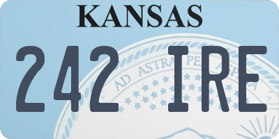 KS license plate 242IRE