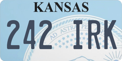 KS license plate 242IRK