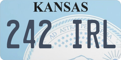 KS license plate 242IRL