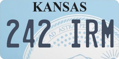 KS license plate 242IRM