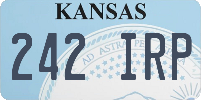 KS license plate 242IRP