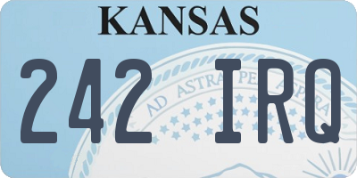 KS license plate 242IRQ