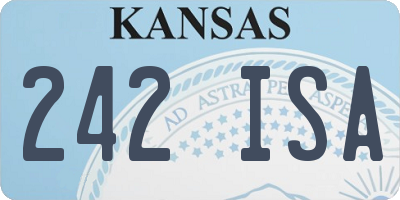 KS license plate 242ISA