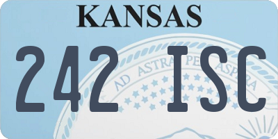 KS license plate 242ISC