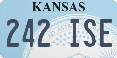KS license plate 242ISE
