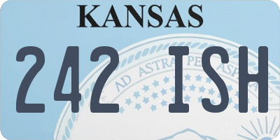KS license plate 242ISH
