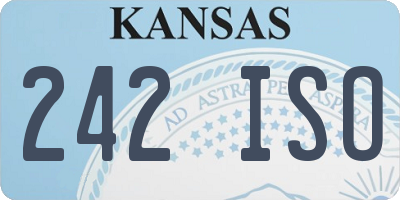 KS license plate 242ISO