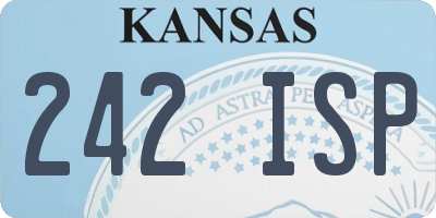 KS license plate 242ISP