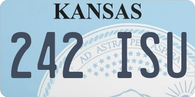 KS license plate 242ISU