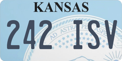 KS license plate 242ISV