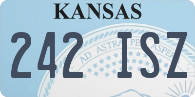 KS license plate 242ISZ