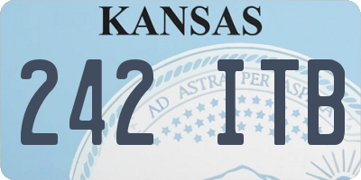 KS license plate 242ITB