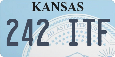 KS license plate 242ITF