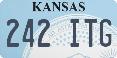 KS license plate 242ITG