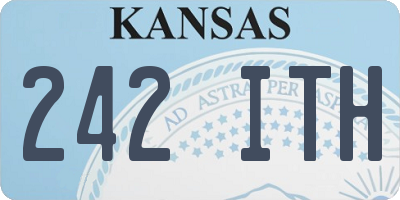 KS license plate 242ITH