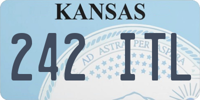 KS license plate 242ITL