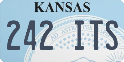 KS license plate 242ITS