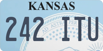 KS license plate 242ITU