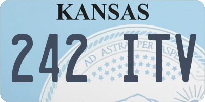 KS license plate 242ITV