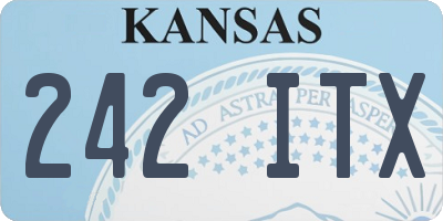KS license plate 242ITX