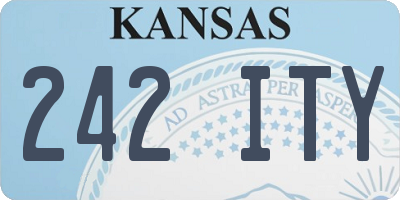 KS license plate 242ITY