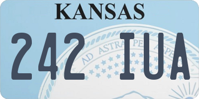 KS license plate 242IUA