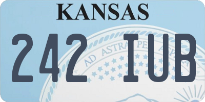 KS license plate 242IUB