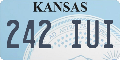 KS license plate 242IUI