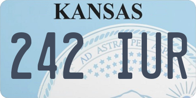 KS license plate 242IUR