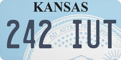KS license plate 242IUT