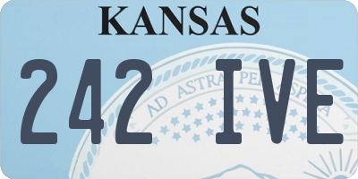 KS license plate 242IVE