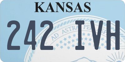 KS license plate 242IVH
