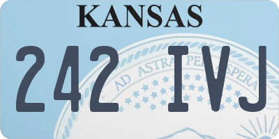 KS license plate 242IVJ
