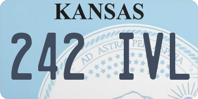 KS license plate 242IVL