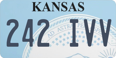 KS license plate 242IVV